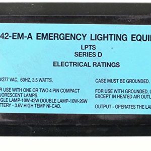 Iota I-42-EM-A – Emergency Backup Battery – 90 min. – Operates 10W-42W 4-pin Rapid Start Compact